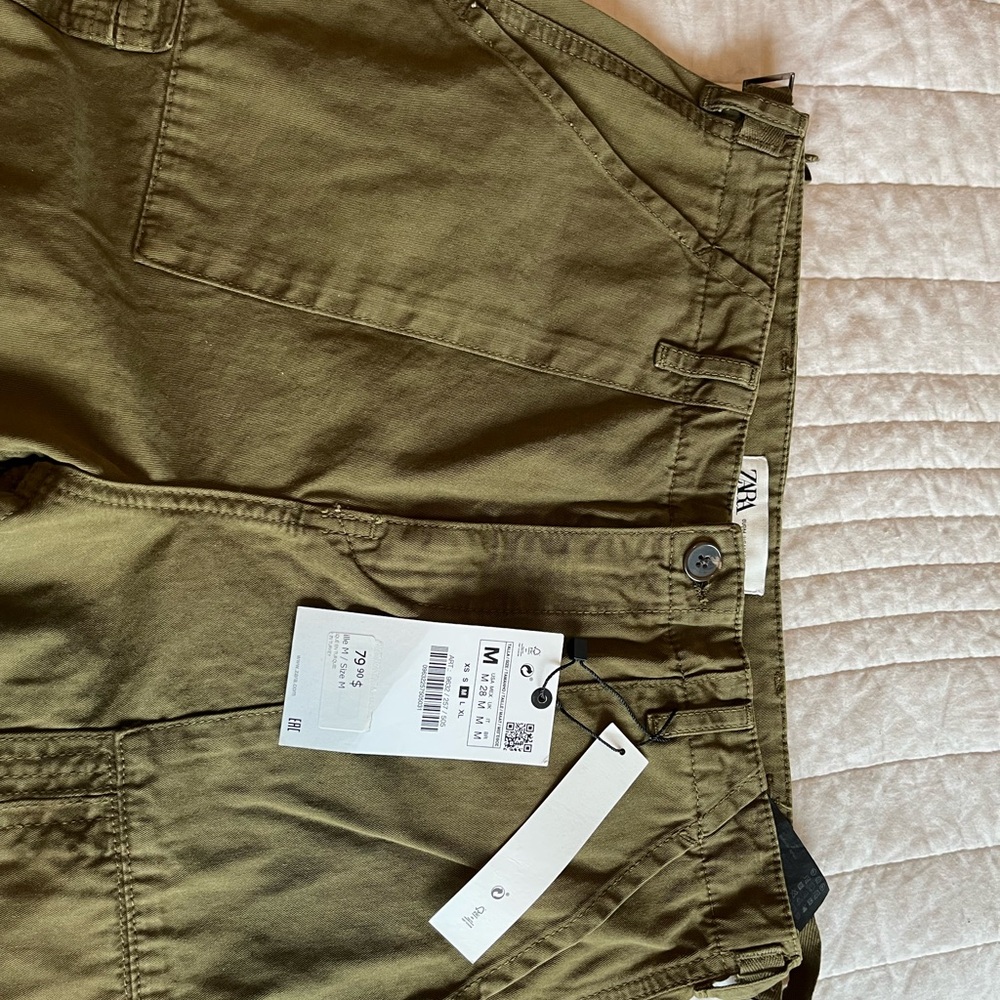 Zara High Rise Olive Jeans